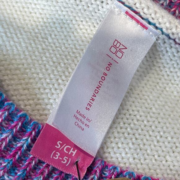 No Boundaries BELIEVE 3D Stuffed Unicorn Ugly Christmas Sweater Size Small - Picture 4 of 5